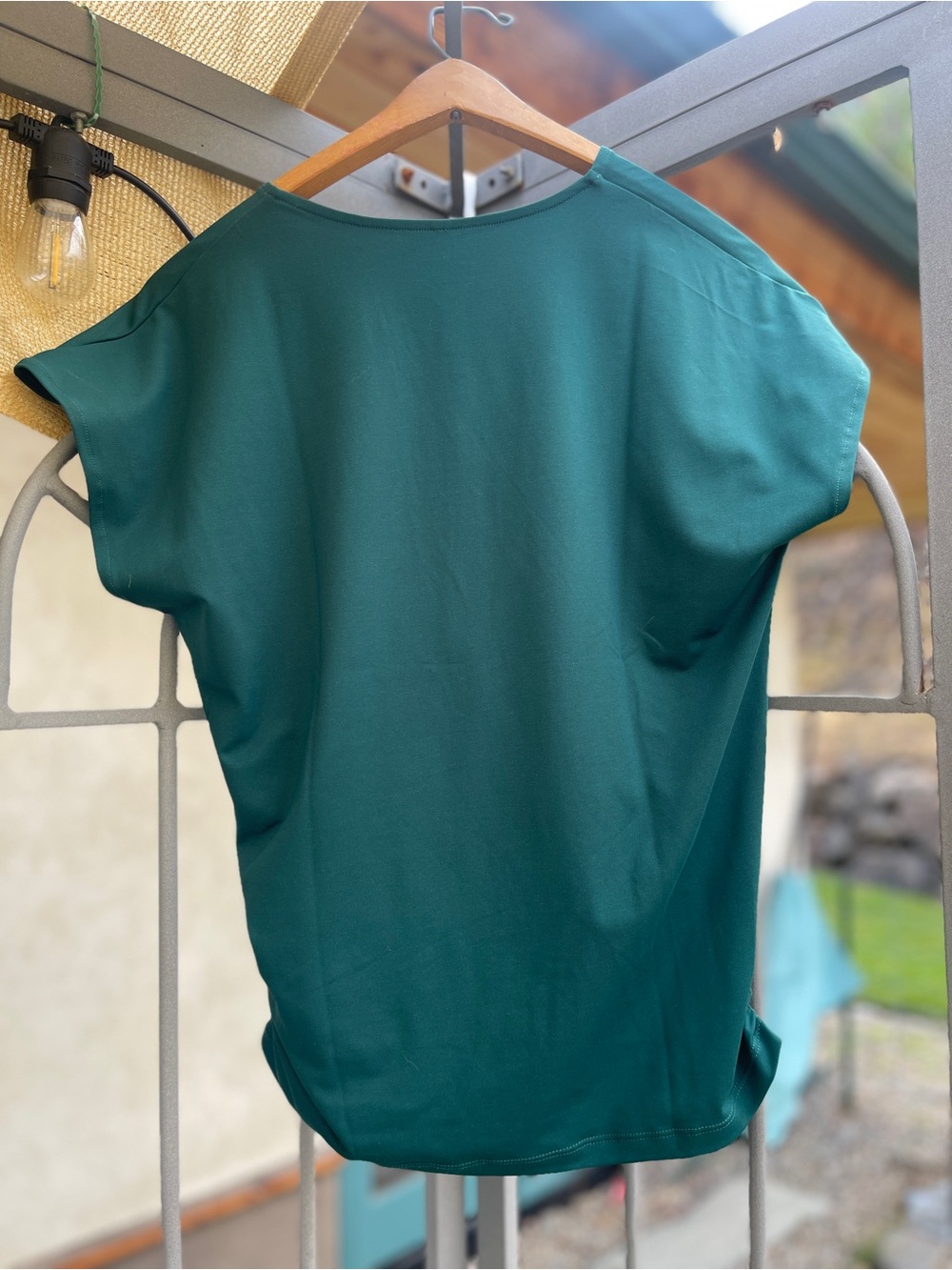 HALARA Women’s Green Wrap-Front Top - Picture 2 of 2